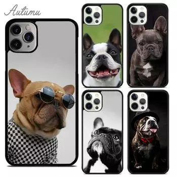 Забавный чехол для телефона с французским бульдогом для iPhone 11 12 13 14 Pro Max mini X XR XS SE 2020 6S 7 8 Plus Samsung Galaxy S21 S22 iPhone 6plus