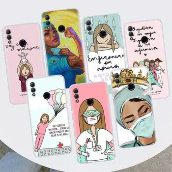 Забавный чехол для телефона с изображением медсестры и доктора для Huawei Y5 Y6 Y7 Y9S P Smart Z 2021 2019 Honor 10 Lite 9 20 9X 8S 8X 8A Pro 20i Huawei Y5 2019