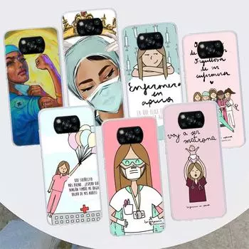 Забавный чехол для телефона с изображением медсестры, доктора, врача, для Xiaomi Mi 11 Lite 11i 12X 12 9 8 11T 10T 9T Pro 10 5X 6X Ultra 5G Cover Coque Capa Xiaomi Mi 11 Lite