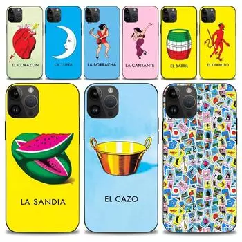 Забавный чехол для телефона с изображением мексиканской лотереи бинго для iPhone15 14 13 12 11 Pro Max Mini X 7 8, мягкий чехол iPhone15promax