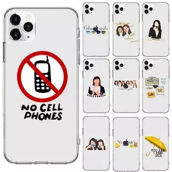 Забавный чехол для телефона с зонтиком для девочек Гилмор, прозрачный чехол для iPhone 6, 7, 8, 11, 12 s mini pro X XS XR MAX Plus, чехол Funda Shell iPhone11pro