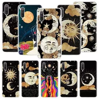 Забавный чехол для телефона Sun Moon Face для Xiaomi Redmi Note 10 9 8 11 Pro 11T 11S 10S 9S 9A 9C 9T 8T 8A 7 7A 5 Art Pattern Cover Coque Redmi Note 10(10S)