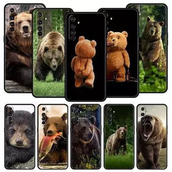 Забавный чехол Just Relax Brown Bear для Realme GT Neo 2 3 3T, чехол для телефона Realme 10 9 8 5G 7 6 GT2 Pro Plus 9i C21 C11 C25 C35 Realme 9 Pro