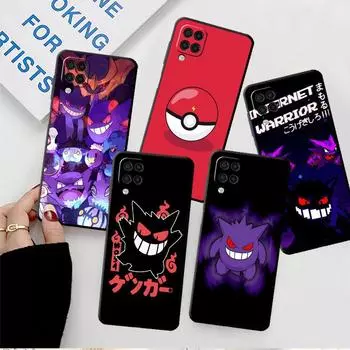 Забавный чехол Pokemon Gengar для Samsung Galaxy A52 A12 A32 A51 A21s A71 A13 A53 A22 A31 A72 A03 A02s A41 черный чехол для телефона Samsung A52 4G(5G)
