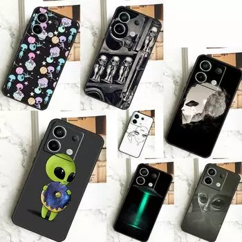 Забавный чехол с изображением инопланетянина для Xiaomi Redmi Note 13 12 10 9 8 11 Pro 12S 11S 10S 9S Remdi 13C 9C 10C 12C Redmi Note 12S