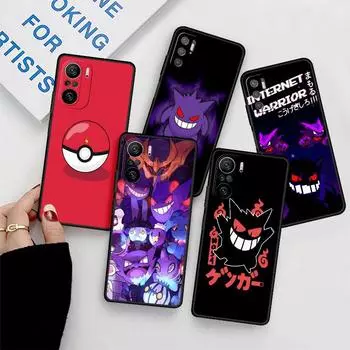 Забавный чехол с покемоном Gengar для Xiaomi Redmi Note 11 9S 10 9 8 7 9A 9C 9i K40 8T 10C 9T K50 силиконовый чехол для телефона Redmi Note 10 5G