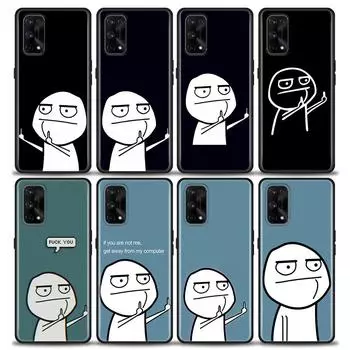 Забавный человечек средний палец Fucek чехол для Realme C21Y C21 C25 C20 C15 C12 C11 GT Master Neo Neo2 5G Fundas Capa силиконовые мягкие чехлы Realme C1(Oppo A3s)