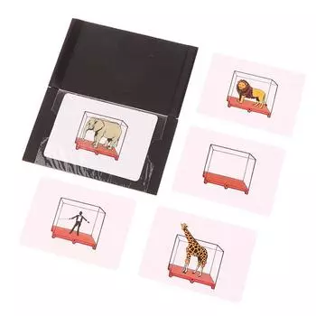 Забавный цирковой магический игрушечный зверь Клетка Карты Фокусы Легкая игра Детские игрушки Комедия