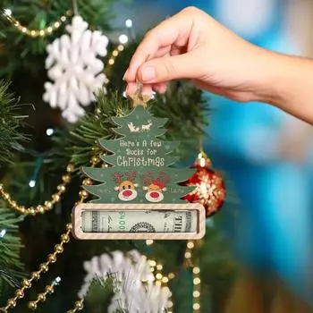 Забавный держатель для денег, подвесная подвеска с шнурком, легко подвешиваемая денежная карта, аксессуары для подвешивания рождественской елки