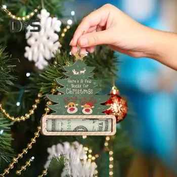 Забавный держатель для денег, подвесная подвеска с шнурком, легко подвешиваемая денежная карта, аксессуары для подвешивания рождественской елки A