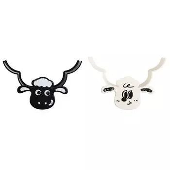 Забавный держатель для хранения туалетной бумаги в виде животного Держатель для туалетной бумаги в виде овцы (черный)