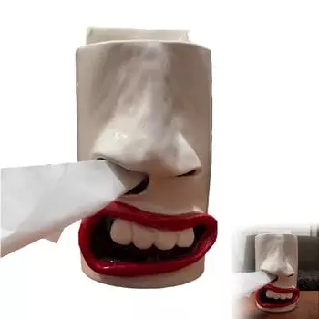 Забавный держатель для салфеток для лица, необычный диспенсер для салфеток для рта и носа, органайзер для салфеток для лица на ночной тумбочке, необычная крышка для коробки салфеток для ванной комнаты и гостиной One Size