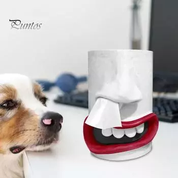 Забавный держатель для салфеток для лица, ручной работы из смолы, диспенсер для носа, рта, настольный держатель для туалетной бумаги, органайзер для салфеток для ванной комнаты, гостиной, декора 1pc