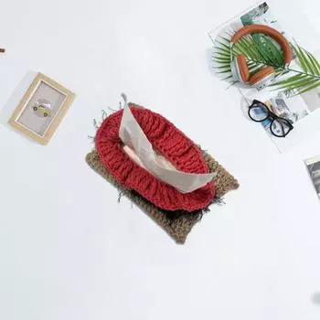 Забавный держатель для ткани, связанный крючком, большой универсальный мягкий автомобильный внедорожник, настольный Вязание