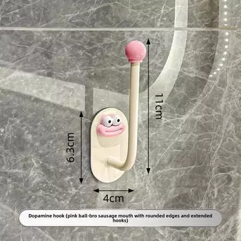 Забавный дизайн с большими глазами и ртом, женские кольца для волос и серьги-кольца, настенная стойка для хранения
