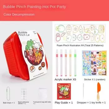 Забавный дизайн Вспучивающиеся игрушки для еды Разноцветный игровой набор для ролевых игр Детская игра Hot Pot