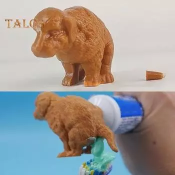 Забавный дозатор зубной пасты для собак, универсальный, простой в установке, украшение для ванной комнаты в виде какающей собаки коричневый