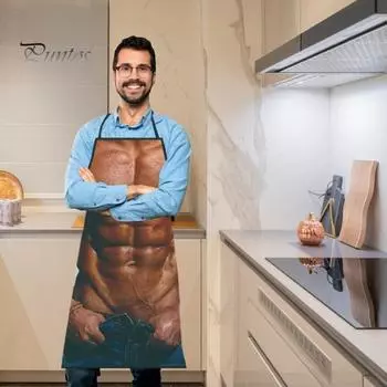 Забавный фартук без рукавов для мужчин, креативный фартук для готовки с регулируемыми завязками на талии, подарки в виде белого слона, праздничные фартуки для вечеринки, рождественский чулок D