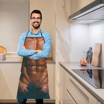 Забавный фартук без рукавов для мужчин. Креативный фартук для готовки с регулируемыми завязками на талии. Подарки в виде белого слона. Праздничные фартуки для наполнителей чулок для вечеринок. A