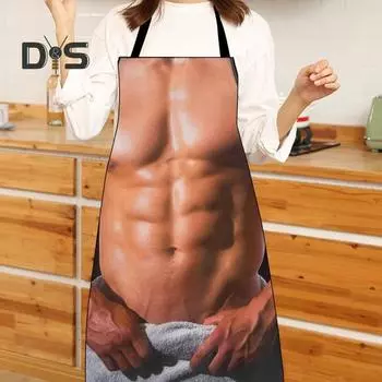 Забавный фартук без рукавов для мужчин, креативный фартук для готовки с регулируемыми завязками на талии, подарки в виде белого слона, праздничные фартуки для вечеринки, рождественский чулок A