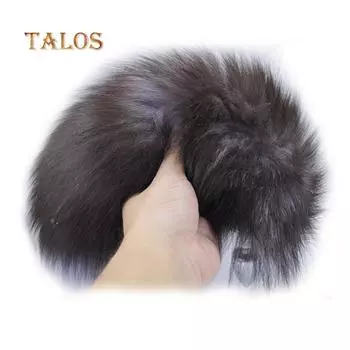 Забавный Гладкий Лисий Анальный Хвост Стиль Силиконовая Металлическая Анальная Пробка Пара Массажер Простаты Секс-Игрушки Для Взрослых C