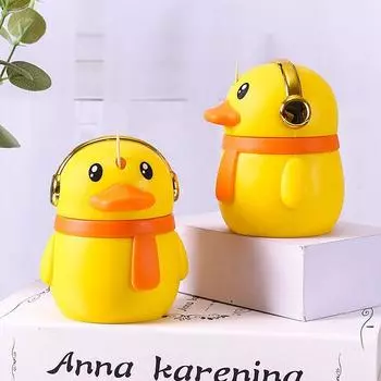 Забавный и удобный автоматический диспенсер для зубочисток для домашнего использования 1pcs жёлтый