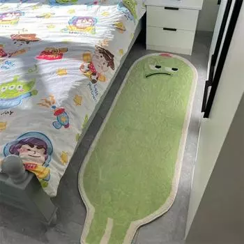 Забавный имитация кашемира спальня домашнее одеяло противоскользящий утолщенный залив коврик игровой коврик A4