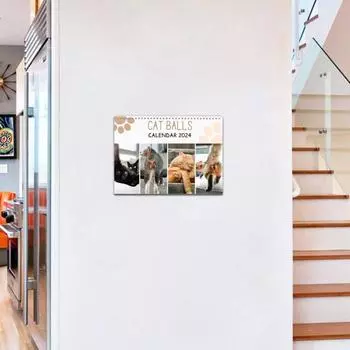 Забавный календарь с кошачьей задницей, изысканный узор, полностраничный календарь с месяцами, плотная прочная бумага, настенный календарь с кошачьей жопой, планировщик