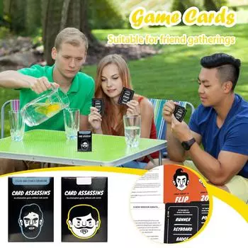Забавный Карточный Убийца: Игра для вечеринок без стоп-слов, карточная игра в очередь, подходящая для детей в возрасте от 3 до 6 лет, создающая веселую подростковую вечеринку One Size синий