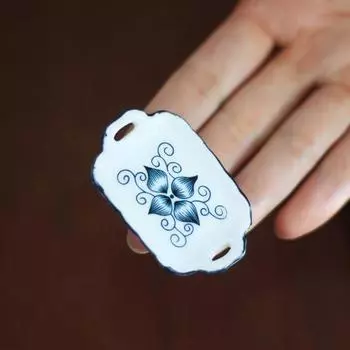 Забавный китайский стиль Модель игрушки Кукольный домик Поднос Контрастный цвет Миниатюрный чайный сервиз