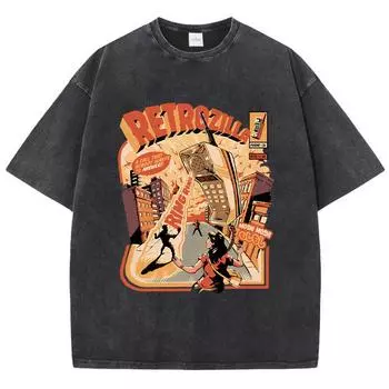 Забавный комикс с принтом женские футболки стирать хип-хоп дышащая футболка уличная летняя одежда дистресс футболки женские M