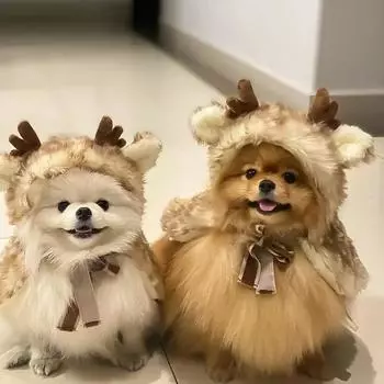 Забавный костюм для кошки, собаки, Хэллоуина, косплей, плащ лося, костюмы для маленьких собак, милая рождественская одежда для кошек, украшение для вечеринки