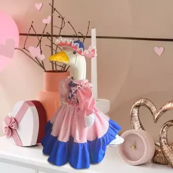 Забавный костюм гуся на крыльце, праздничная одежда для гусей, пасхальные наряды для гусей на крыльце, одежда для украшения двора и газона розовый