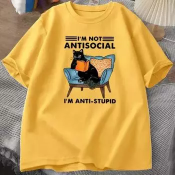 Забавный кот, читающий книгу, 3D-принт, мужская футболка, мужская одежда, футболки с коротким рукавом и мемами, модная футболка Harajuku большого размера с коротким рукавом S