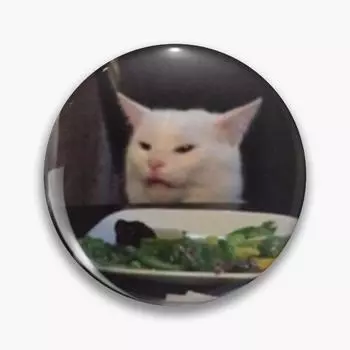 Забавный кот-мем, персонализируемая мягкая кнопка, булавка, декор, подарочный значок, модная одежда, шляпа, воротник, ювелирные изделия, милый любовник, забавный металлический креатив