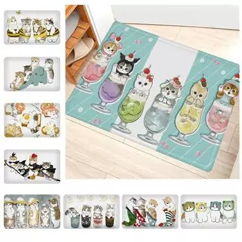 Забавный кот mofusand коврик для пола коврик для ванной комнаты детская комната спальня украшение балкон противоскользящий коврик для двери гостиная прикроватные коврики 40x60cm
