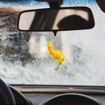 Забавный креативный кулон в виде динозавра «Дин-Дин» для автомобиля, домашний декор, зеркальные подвесные аксессуары, подвеска-подвеска для взрослых, кулон-динозавр, индивидуальный подарок