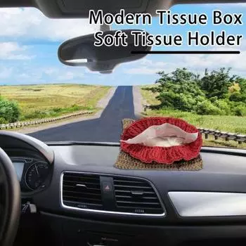 Забавный крючком держатель для салфеток большой емкости, мягкий универсальный автомобильный внедорожник, настольный Вязание