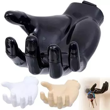 Забавный крючок с ладонью вверх, держатель для мыла, дизайн в форме пальца, настенная вешалка, крючки, стеллаж для хранения в ванной, декор, домашняя организация бежевый