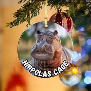 Забавный кулон в виде бегемота, украшение на елку, сувенир, рюкзак для автомобиля, подвесное украшение в виде бегемота, подарок для любителей бегемотов