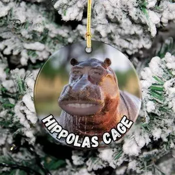 Забавный кулон в виде бегемота, украшение на елку, сувенир, рюкзак для автомобиля, подвесное украшение в виде бегемота, подарок для любителей бегемотов A