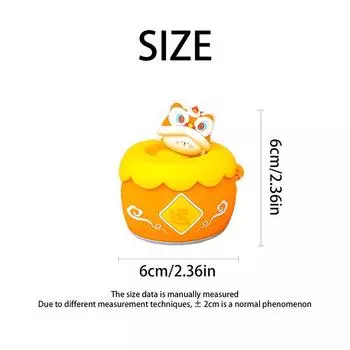 Забавный лев танец барабан сжимает всплывающий силиконовый брелок кулон милый маленький кулон подарок розовый