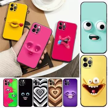 Забавный милый цветной чехол для телефона с изображением комиксов для Apple iPhone 14 13 12 11 Pro Max 8 7 SE 2020 2022 XR XS Mini Plus, чехол Funda Coque iPhone 14 Pro Max