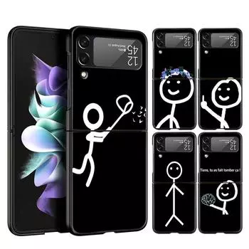 Забавный милый мультяшный чехол для телефона Matchman для Samsung Galaxy Z Flip 3 4 5, чехол для Samsung Z Flip3 Flip4, жесткий чехол-бампер из ПК Samsung Z Flip 4