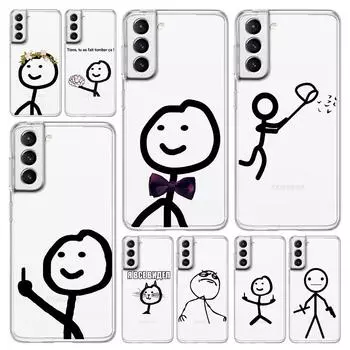 Забавный милый мультяшный чехол для телефона Matchman для Samsung Galaxy S23 S22 Ultra S20 S21 FE 5G S10 S10E S9 S8 Plus 4G мягкий прозрачный чехол Samsung S22 5G