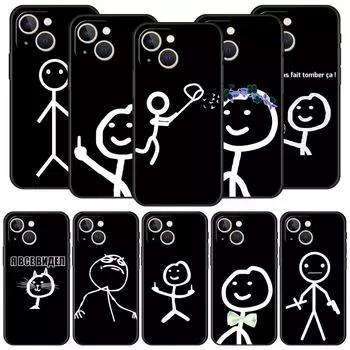 Забавный милый мультяшный матчмэн для iPhone 11, 12, 13, 15, 14 Pro Max, чехол для телефона X XR XS 7, 8 Plus SE, 2020, роскошный мягкий чехол, принципиально iPhone 14