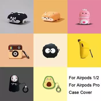 Забавный милый силиконовый чехол с 3D мультяшным драконом для Apple Airpods 2 1, чехол для Air pods 1 2, мягкий чехол с беспроводной зарядкой airpods 1/2 белый