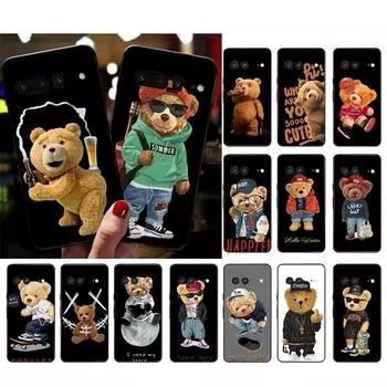 Забавный модный чехол для телефона с изображением медведя из мультфильма для Google Pixel 8 7 Pro 7A 7 6A 6 Pro Pixel 8A 4A 3A 4 XL Pixel 5 6 4 3 3A XL Google Pixel 3