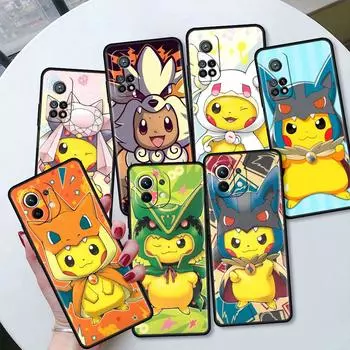 Забавный Мягкий силиконовый чехол Pokemon Pikachu для Xiaomi Mi 11 Lite 5G NE 11T Pro 12S Ultra 12 Note 10 10T 9T Чехол для телефона TPU Funda Mi Note 10 Lite