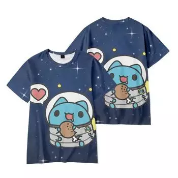 Забавный мультфильм Bugcat Capoo футболки крутая мужская футболка O-образный вырез повседневная унисекс уличная одежда аниме модная футболка XS